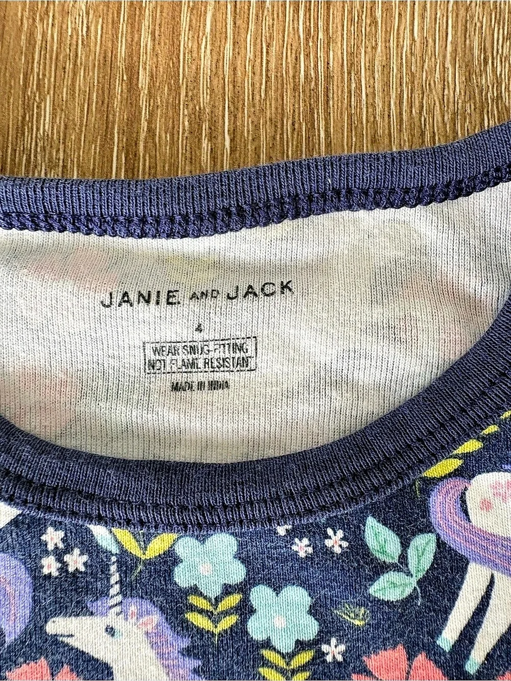 Janie and Jack Unicorn Pajama Set in Navy Sz: 4| Fall, Season Transition